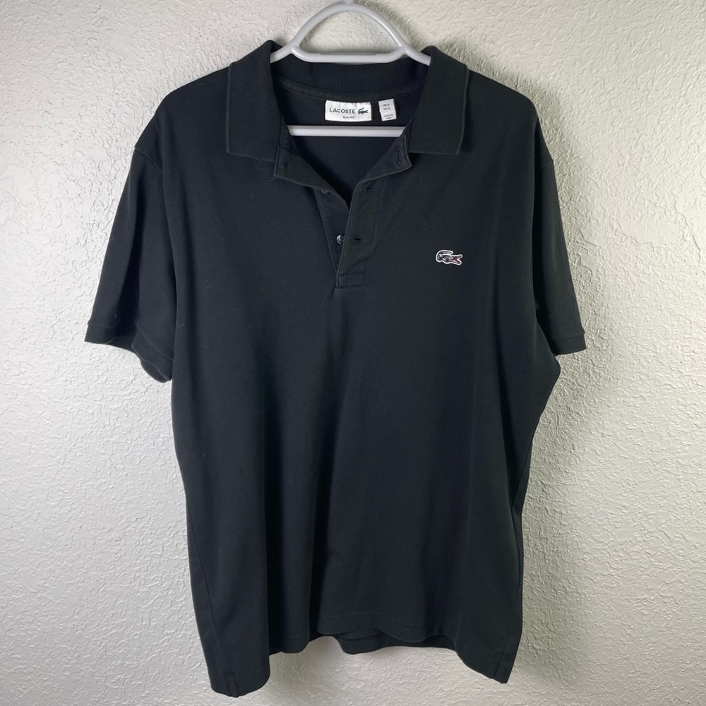 Lacoste‎ men’s black slim fit short sleeve polo XL